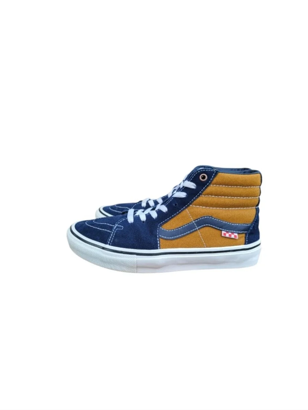 Vans Hi Skate Reynolds Dane Blue Brown Athletic Tennis Shoe Sneaker Men 7.5 Wall